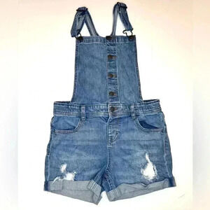 Cat & Jack Kids Blue Denim Jean ShortAll One Piece Size - L 10/12